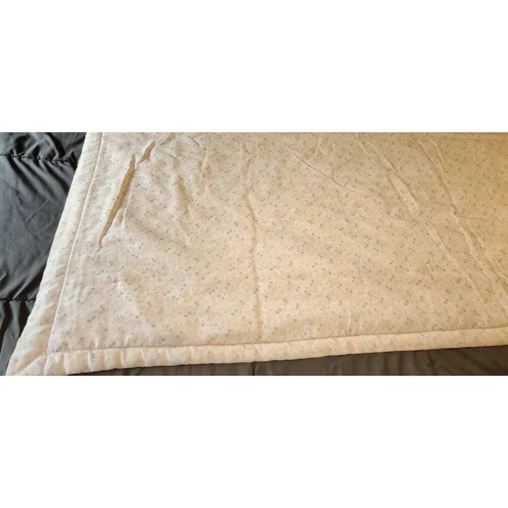 Vintage 1970s Handmade Tied Patchwork Baby Quilt Crib Blanket Nursery 55